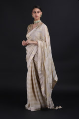 Cream Chiffon Printed SareeIMG_0012