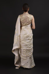 Cream Chiffon Printed SareeIMG_0020