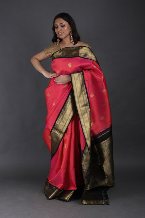 Magenta Silk Saree