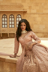 Salmon Kurta Lehenga Set2