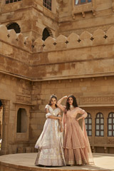 Salmon Kurta Lehenga Set3