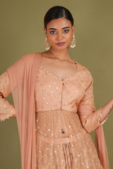 Salmon Kurta Lehenga SetDSC07204