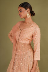 Salmon Kurta Lehenga SetDSC07206