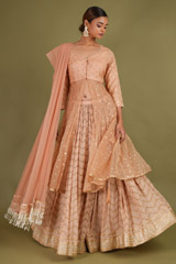 Salmon Kurta Lehenga SetDSC07209