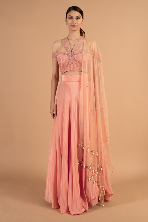 Pink Glitter Lehenga
