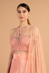 Pink Glitter LehengaDSC01475