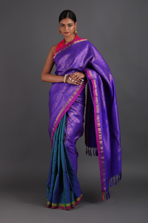 Purple Silk Saree