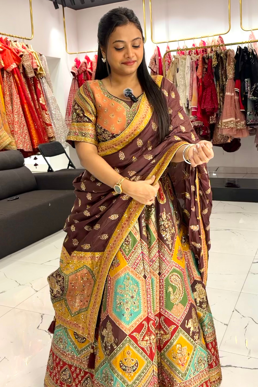 Royal Multicolor Heritage Lehenga Set2