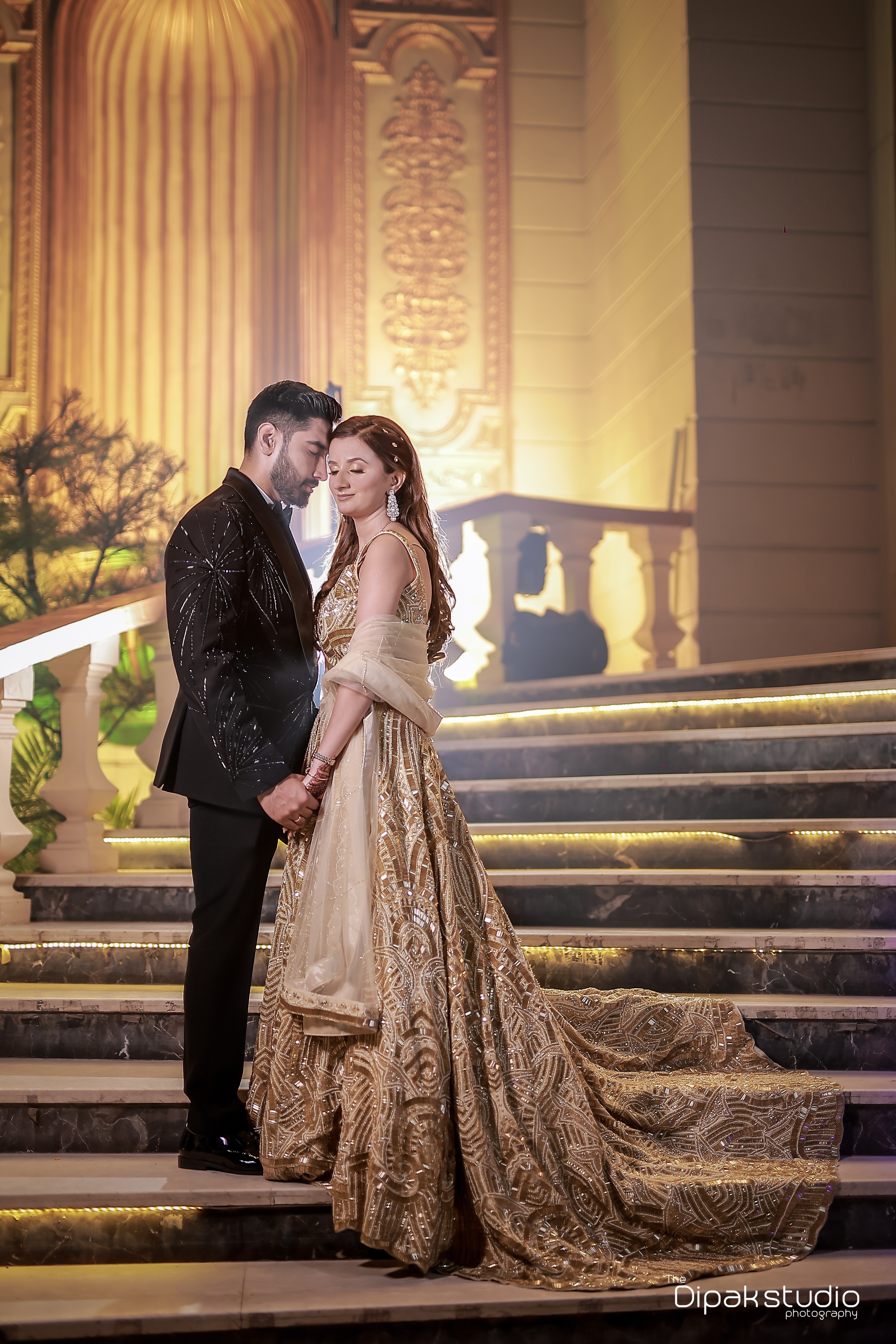 Beige And Golden Lehenga