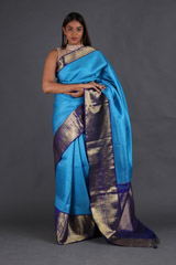 Light Blue Silk Saree697_video