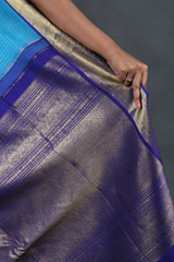 Light Blue Silk SareeIMG_4378