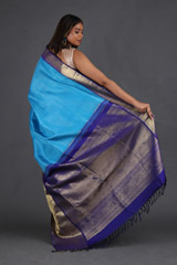 Light Blue Silk SareeIMG_4379