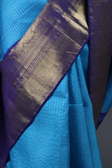 Light Blue Silk SareeIMG_4380