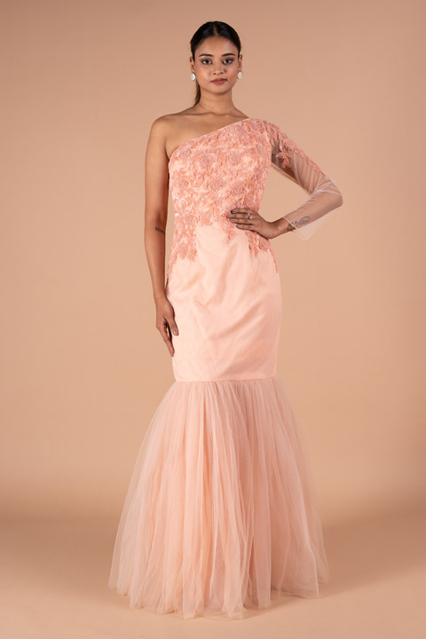 One shoulder Mermaid Gown