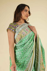 Green Ikkat Silk SareeDSC06166