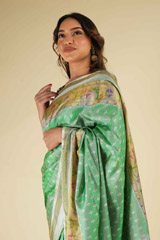 Green Ikkat Silk SareeDSC06167