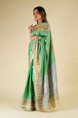 Green Ikkat Silk SareeDSC06168