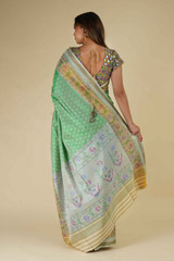 Green Ikkat Silk SareeDSC06169