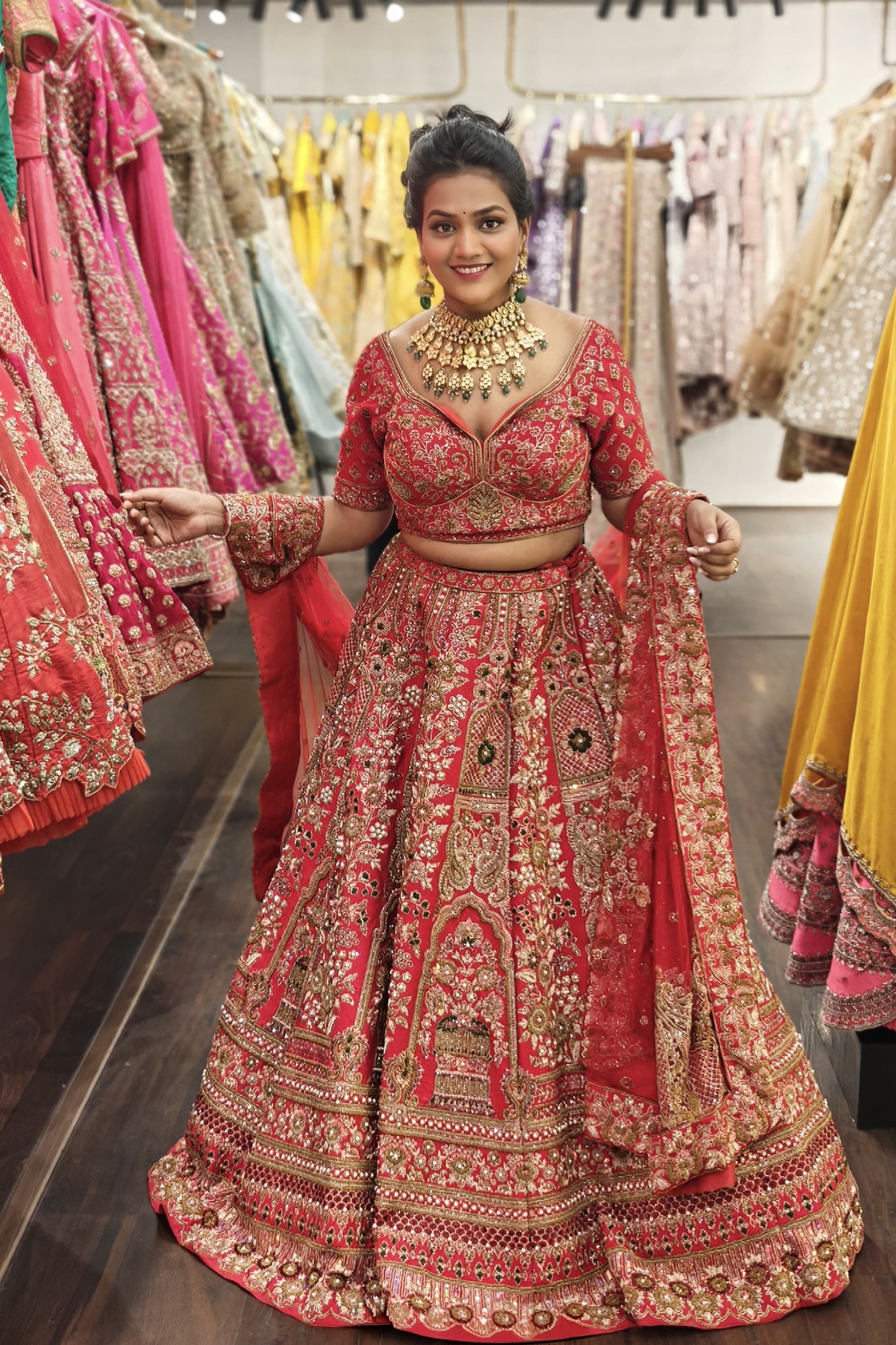 Red Noor Bridal Lehenga