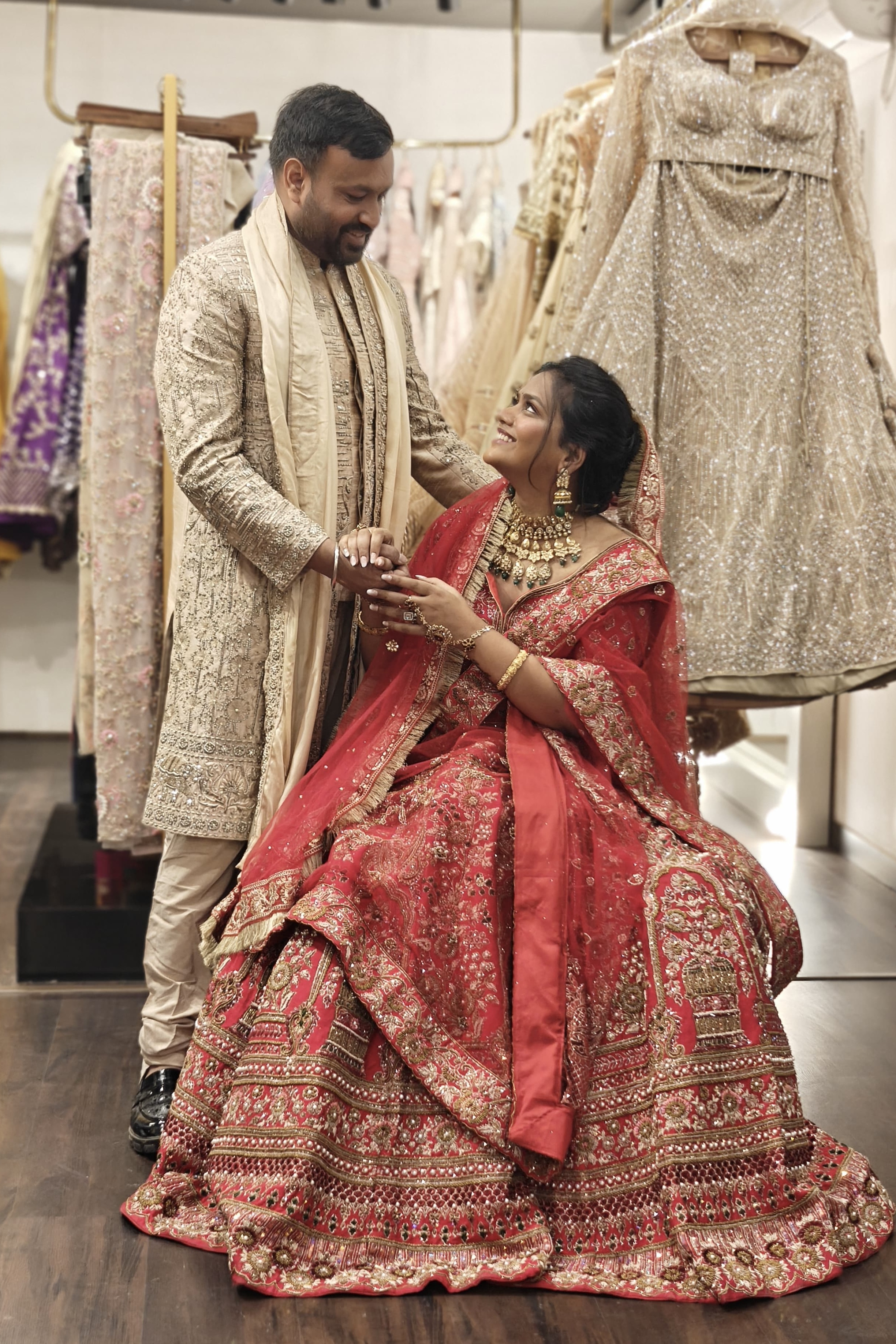 Red Noor Bridal Lehenga3