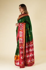 Green  Orange Silk SareeDSC06285