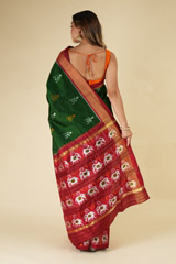 Green  Orange Silk SareeDSC06290