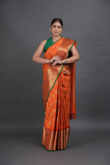 Orange  Kanjeevaram  SareeADL00732