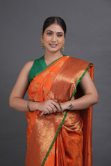 Orange  Kanjeevaram  SareeADL00756