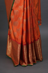 Orange  Kanjeevaram  SareeADL00765