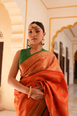 Orange  Kanjeevaram  SareeDSC07954