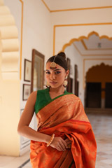 Orange  Kanjeevaram  SareeDSC07955