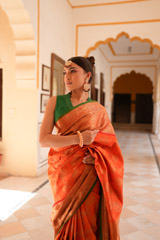 Orange  Kanjeevaram  SareeDSC07956