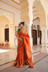 Orange  Kanjeevaram  SareeDSC07957