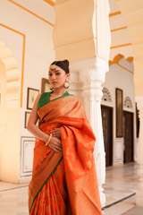 Orange  Kanjeevaram  SareeDSC07963