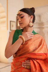 Orange  Kanjeevaram  SareeDSC07966