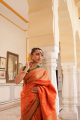 Orange  Kanjeevaram  SareeDSC07971