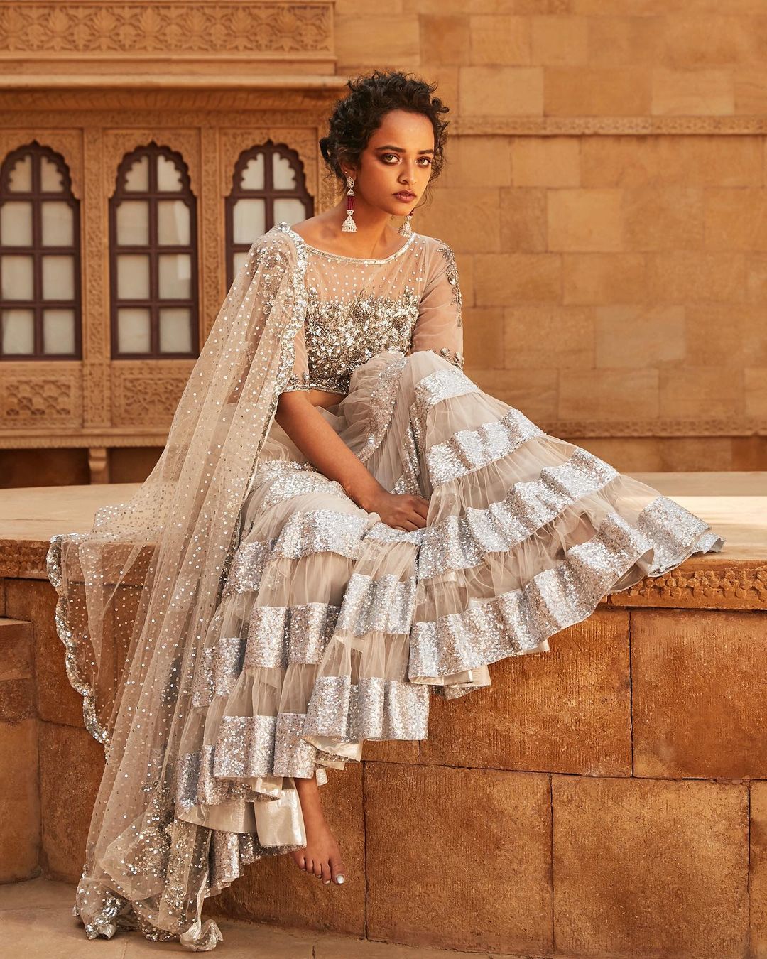 Silver Tiered Lehenga4