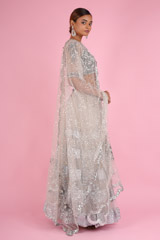 Silver Tiered LehengaDSC07114