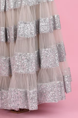 Silver Tiered LehengaDSC07118