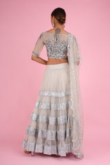 Silver Tiered LehengaDSC07121
