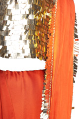 Orange Cotton  Satin  Saree6