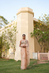 Peach Organza SareeDSC06988