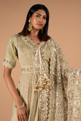 Beige Anarkali setDSC00051