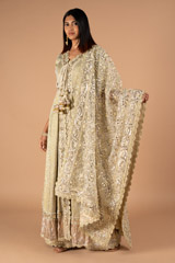Beige Anarkali setDSC00054
