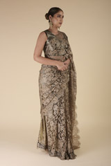 Copper Lace Saree_DTR2163
