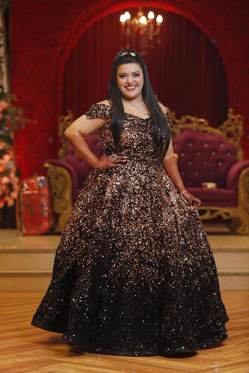 Black Sequinned Gown