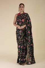 Black Floral Saree735_video