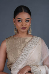 Nude Silk Gauze SareeIMG_4422