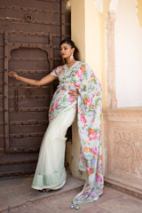 Mint Crepe Saree Blouse