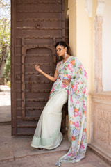 Mint Crepe Saree BlouseDSC07941